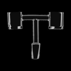 Double Barrel Dual Quartz Banger - 14.5mm Male