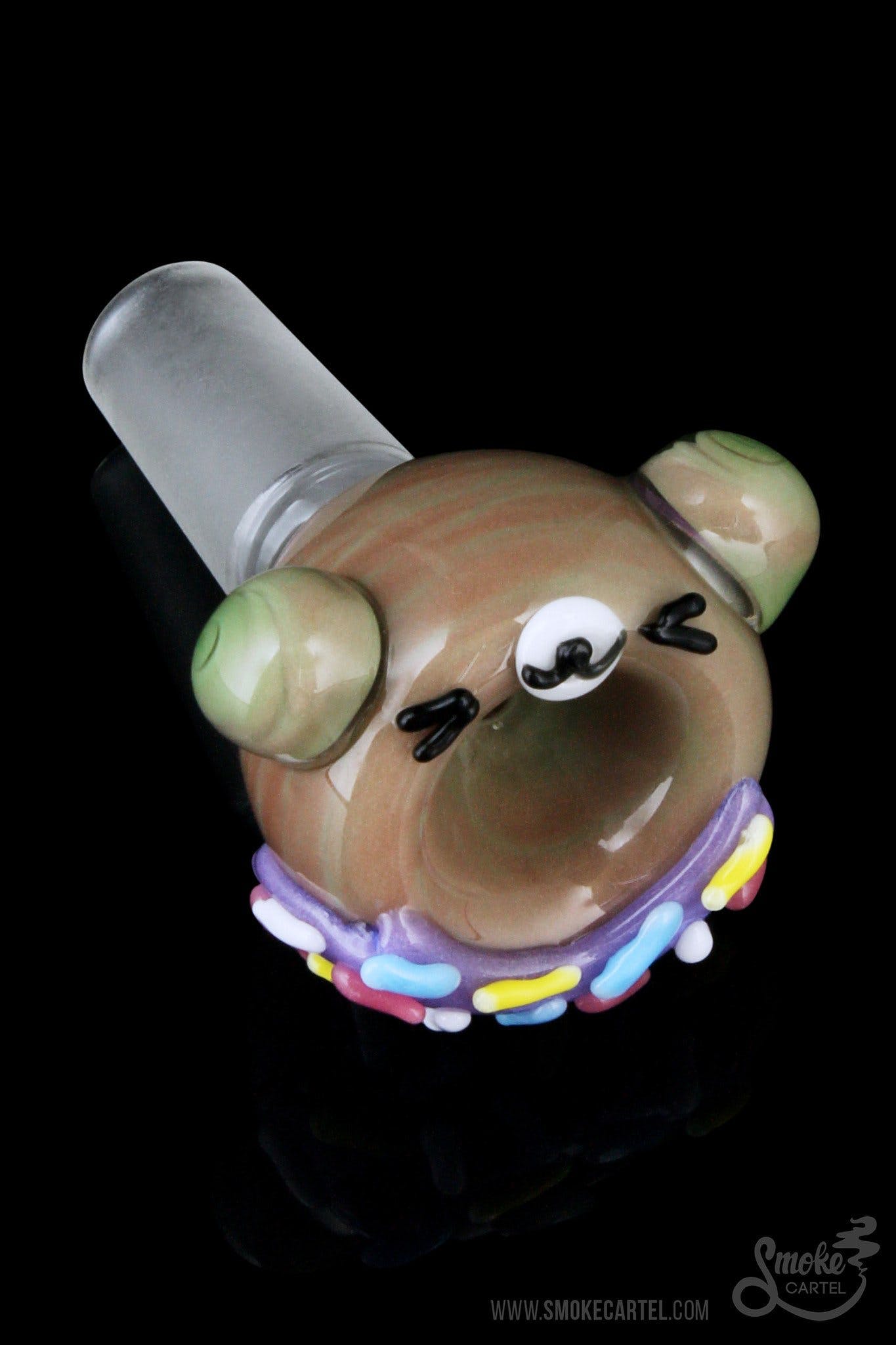 Empire Glassworks ? ""Teddy Donut""? Flower Bowl