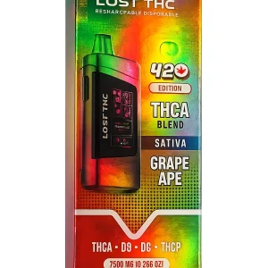 Grape Ape Lost THC 420 Edition THCA Blend Rechargeable Disposable 7500MG