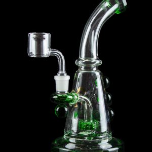 Tsunami 9"" Bent Neck Beaker Rig with Marble Accents