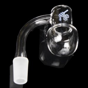 Honeybee Herb 90 Degree Honey Kettle Quartz Banger - Yellow Line