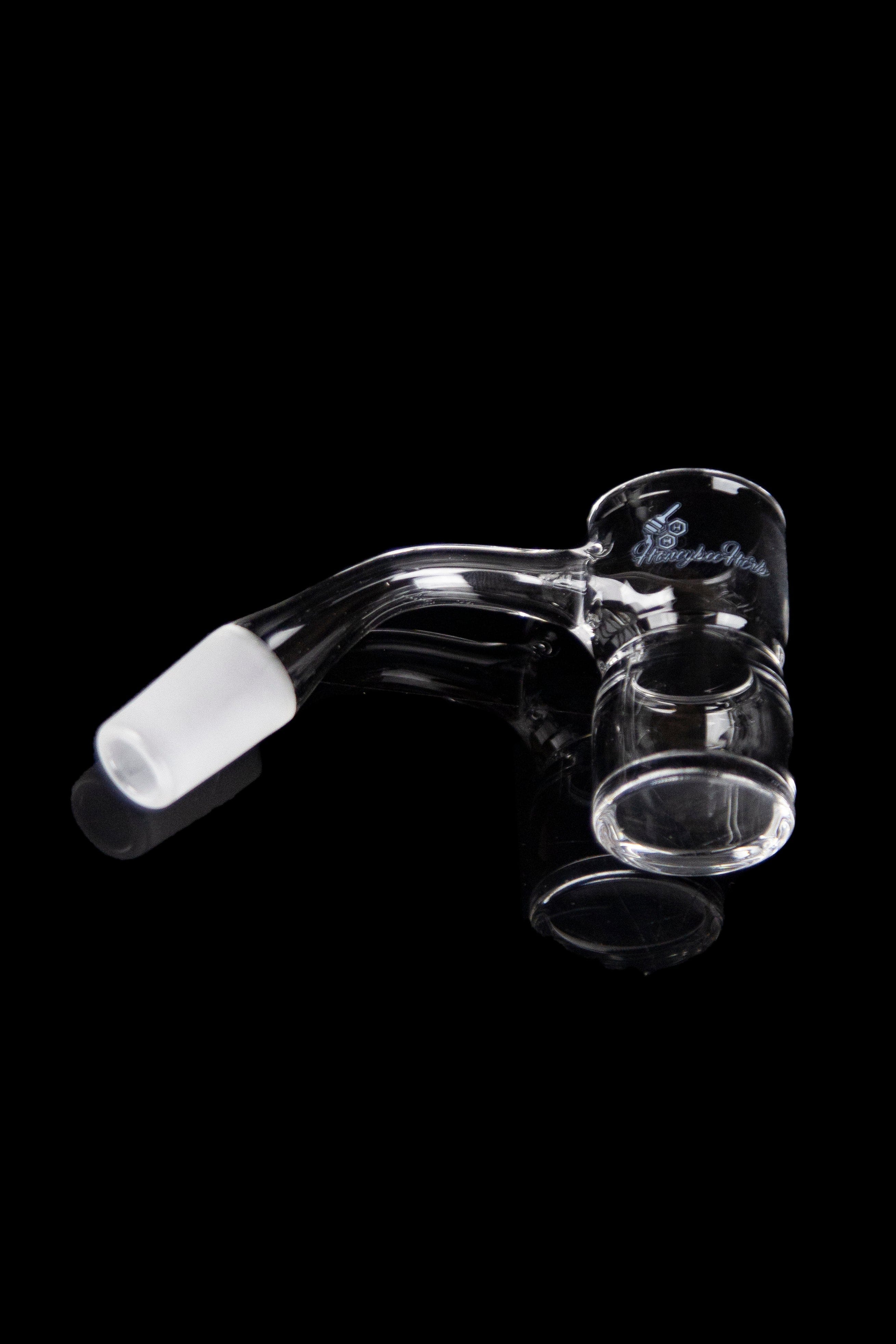 Honeybee Herb 45 Degree Honey Bevel Splash Bucket Quartz Banger - Black Line