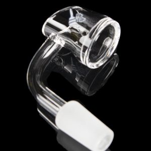 Honeybee Herb 90 Degree Fat Bottom Quartz Banger - Yellow Line