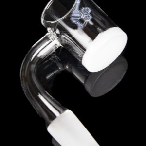 Honeybee Herb 90 Degree Honey & Milk Quartz Banger - Yellow Line