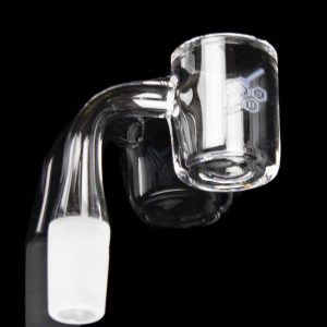 Honeybee Herb 90 Degree Original Bevel Quartz Banger - Yellow Line