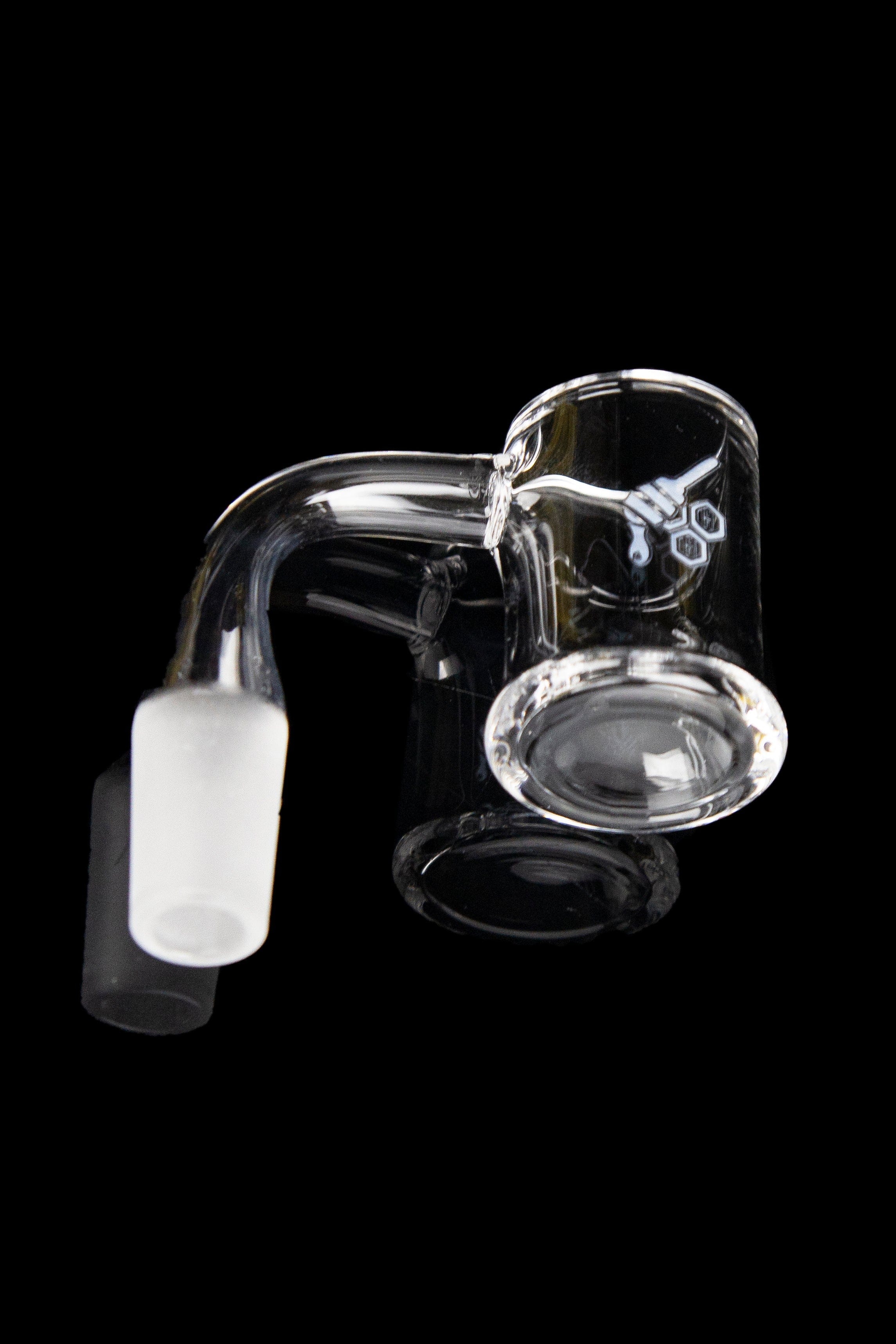 Honeybee Herb 90 Degree Honey Mug Quartz Banger - Yellow Line