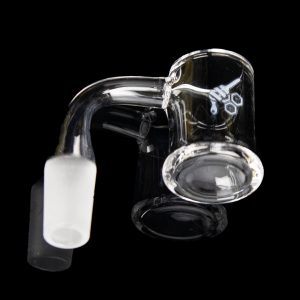 Honeybee Herb 90 Degree Honey Mug Quartz Banger - Yellow Line