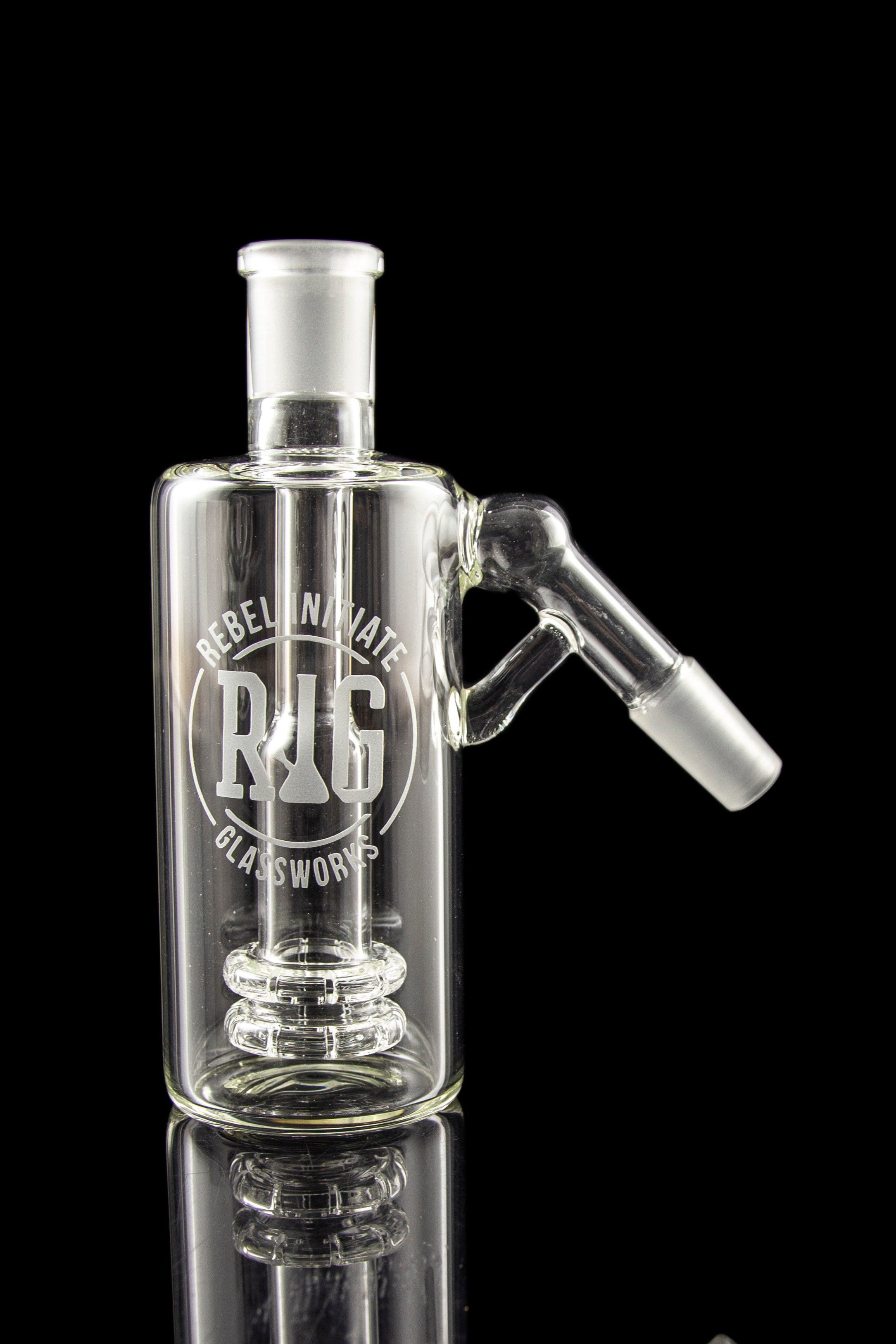 Rebel Initiate Glassworks Double Showerhead Perc Ashcatcher
