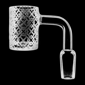 Interlocking Diamonds Etched Quartz Banger