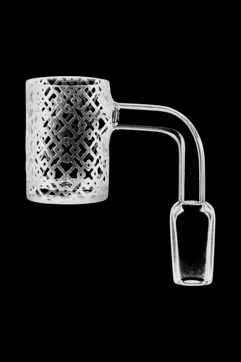Interlocking Diamonds Etched Quartz Banger