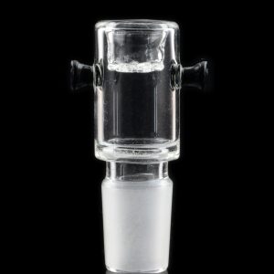 The ""Bolt Neck"" Flower Bowl With Marble Handles and Built In Glass Screen