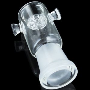 The ""Bolt Neck"" Flower Bowl With Marble Handles and Built In Glass Screen