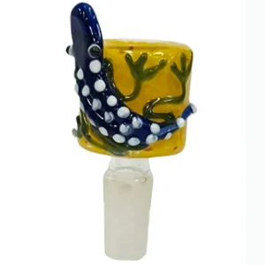 Pacific Rounded Blue 3D Gecko Male Bowl 14MM
