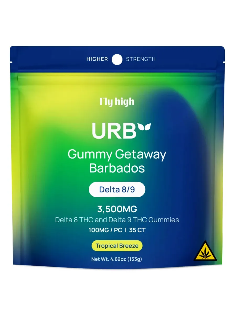 Tropical Breeze URB Gummy Getaway Barbados Delta 8/9 Gummies 3500MG