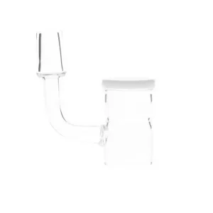 Pacific Flat White Base 90 Degree 14MM Male Joint Quartz Banger
