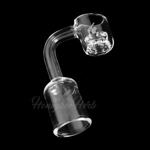 Honeybee Herb Honeycomb Knot Quartz Banger - Yellow Line