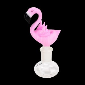 Empire Glassworks Frosted Pink Flamingo Bowl Piece