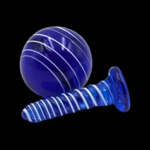 The Stash Shack Glass Terp Screw and Marble Slurper Cap Set