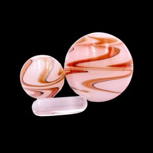 The Stash Shack Marbled White Glass Terp Slurper Set
