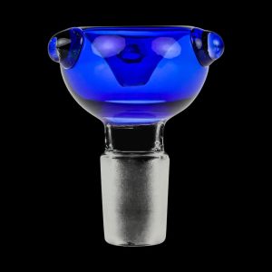 Cobalt Blue Glass Bowl with Glass Marbles