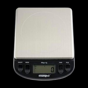 Truweigh Intrepid Series Black Compact Bench Scale with Bowl