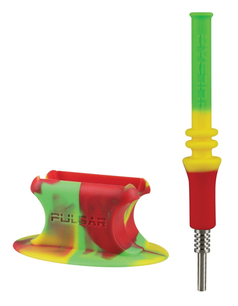 Pulsar Rip Silicone Vapor Straw W Stand - Rasta