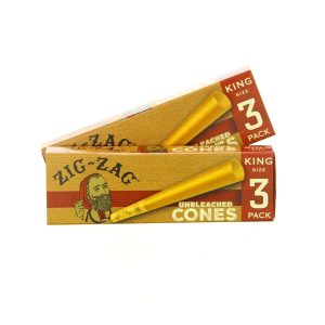 Zig Zag King Size Unbleached Pre-Rolled Cones - 5 pack