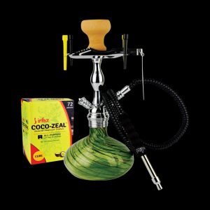 Elite Single Hose ""Dakari"" Hookah With Coco-Zeal Charcoal