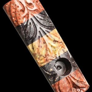 Multicolor Carved Stone Pipes - 10 Pack