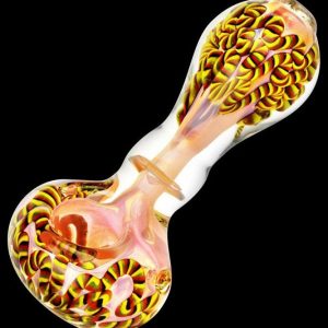 Pink Rasta Rope Glass Spoon