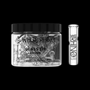 White Rhino Glass Tip 50ct Display Round